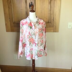Spartina 449 Floral Linen Top